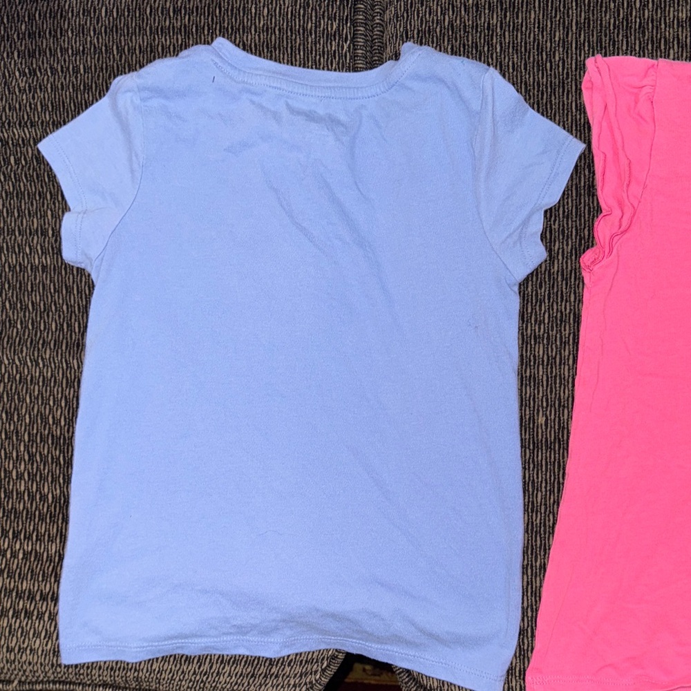 2 Shirts! Cat & Jack Blue shirt 6x size and Sonoma Pink Graphic Tee 7. - Picture 11 of 11
